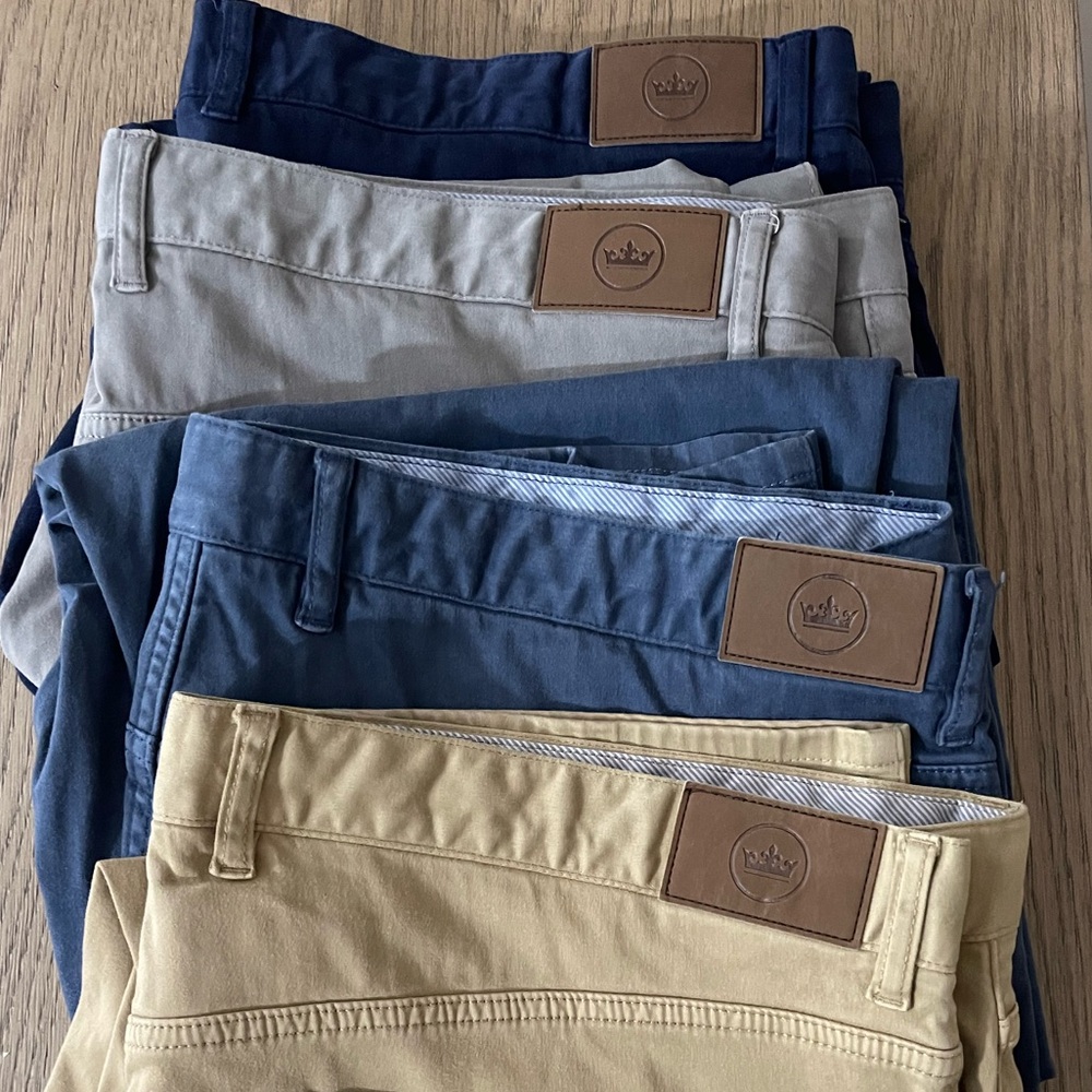 Peter Millar Men's Chinos - Navy, Gray, Khaki